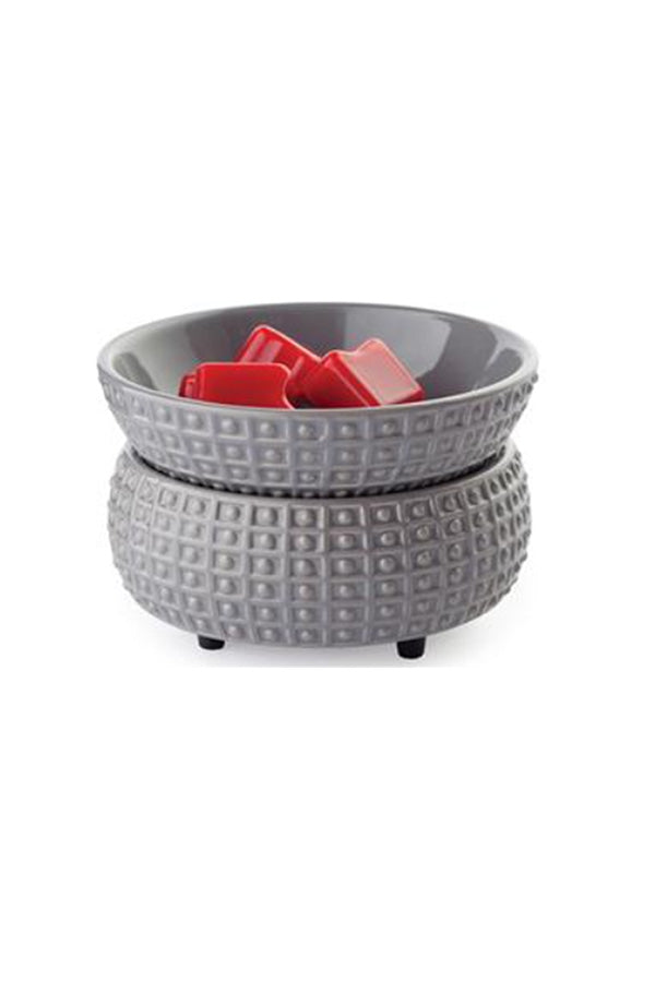 2 in 1 slate gray wax warmer